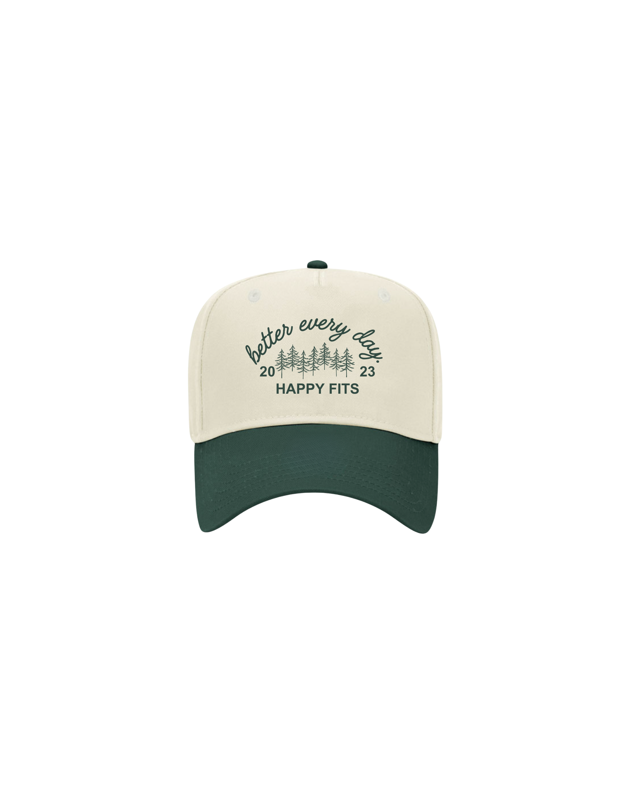 Better Every Day Embroidered Hat: Trees