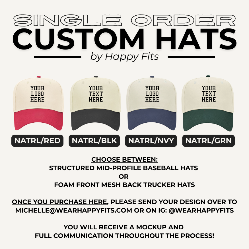 Custom Embroidered Hat (Single Order)