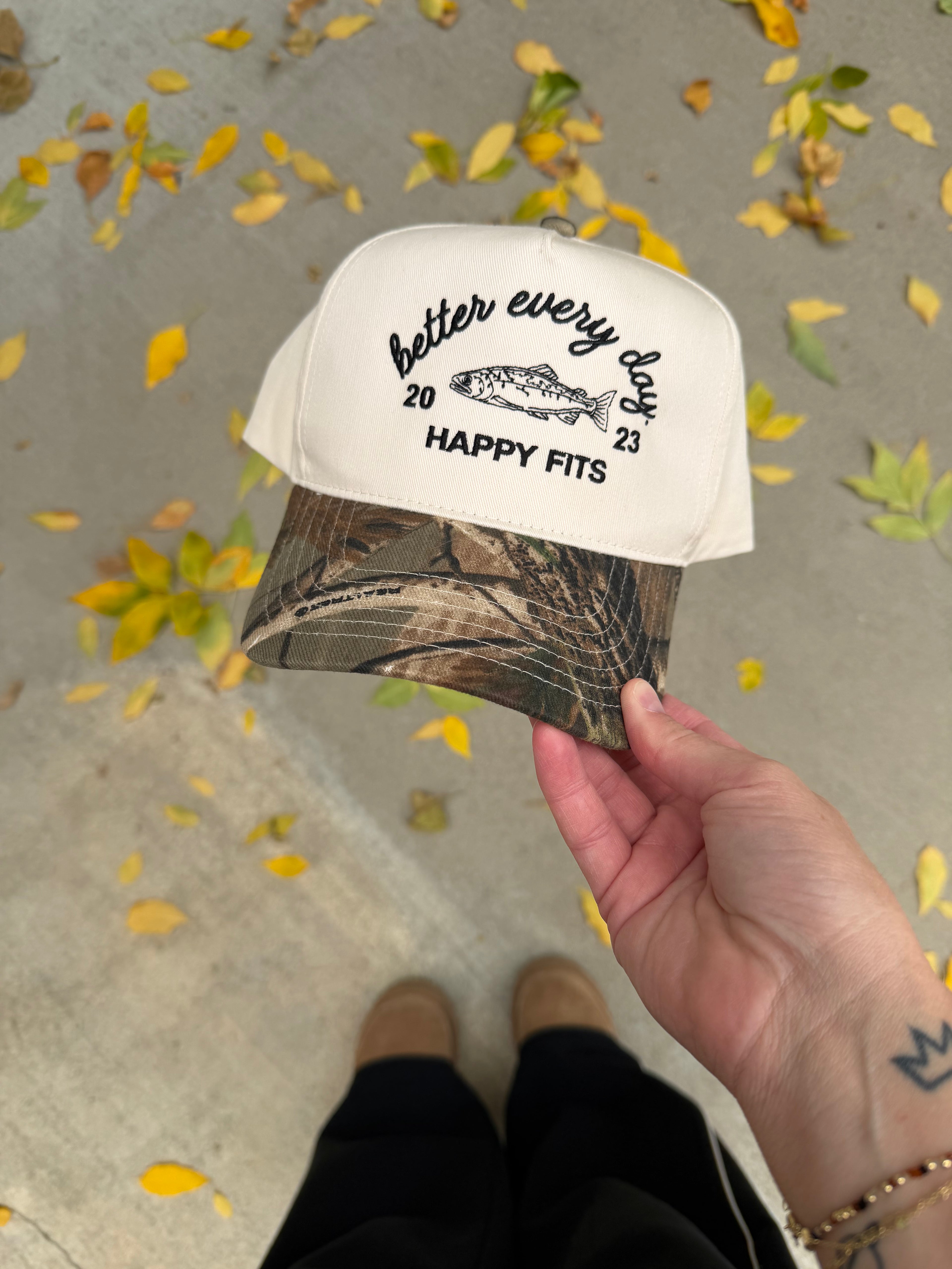 Better Every Day Embroidered Hat: Fish
