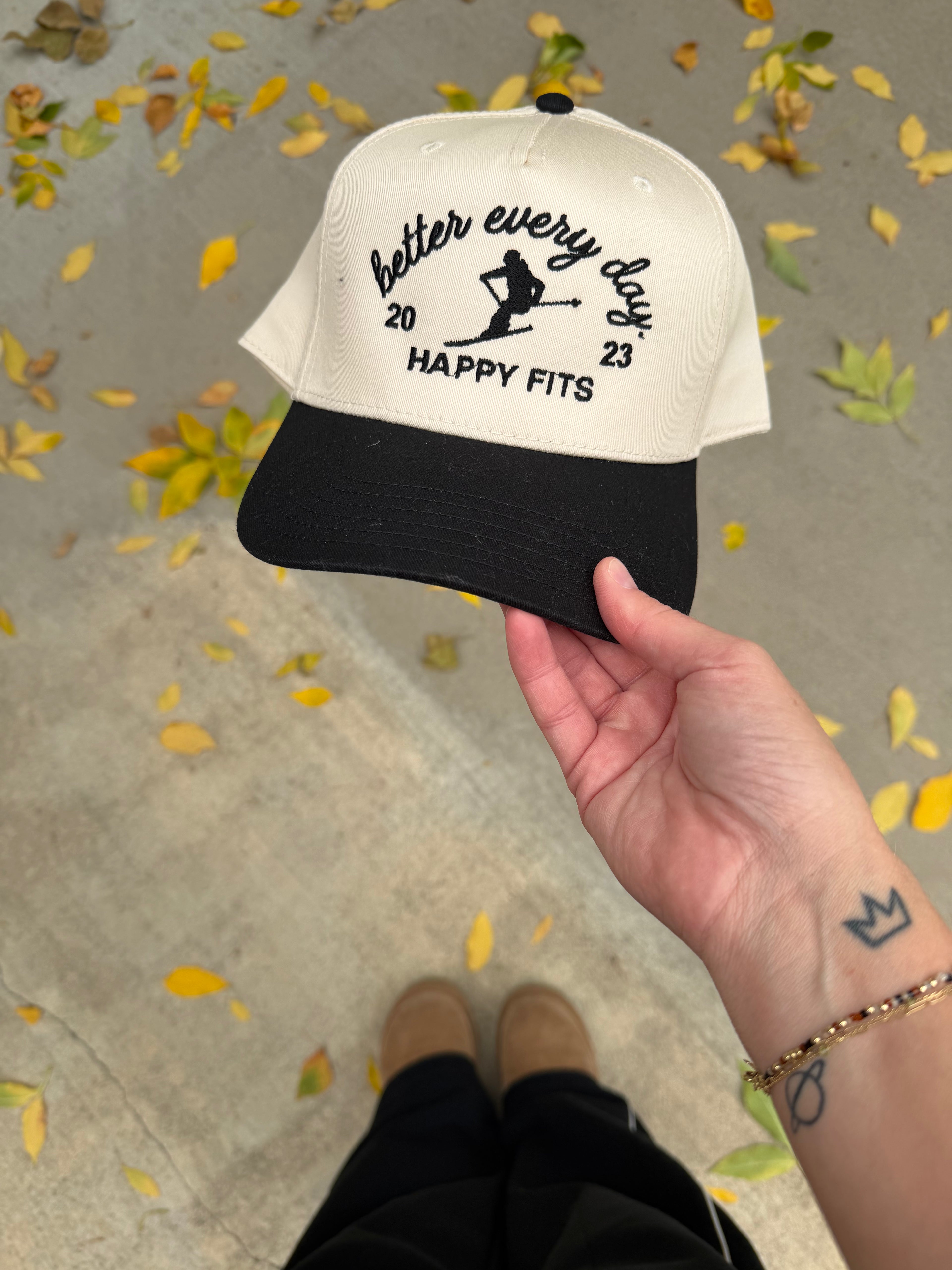 Better Every Day Embroidered Hat: Ski