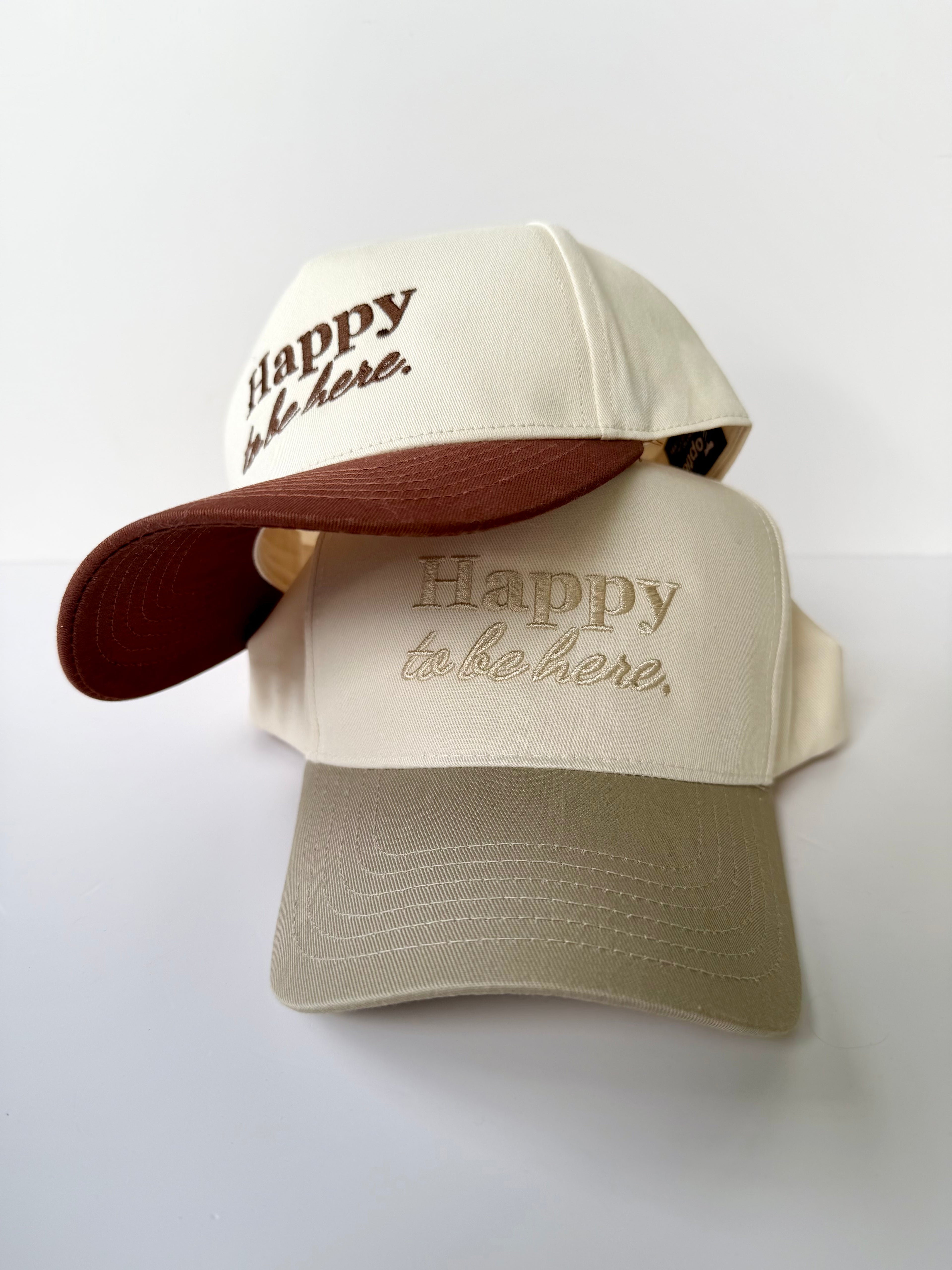 Happy to be here Structured Canvas Hat