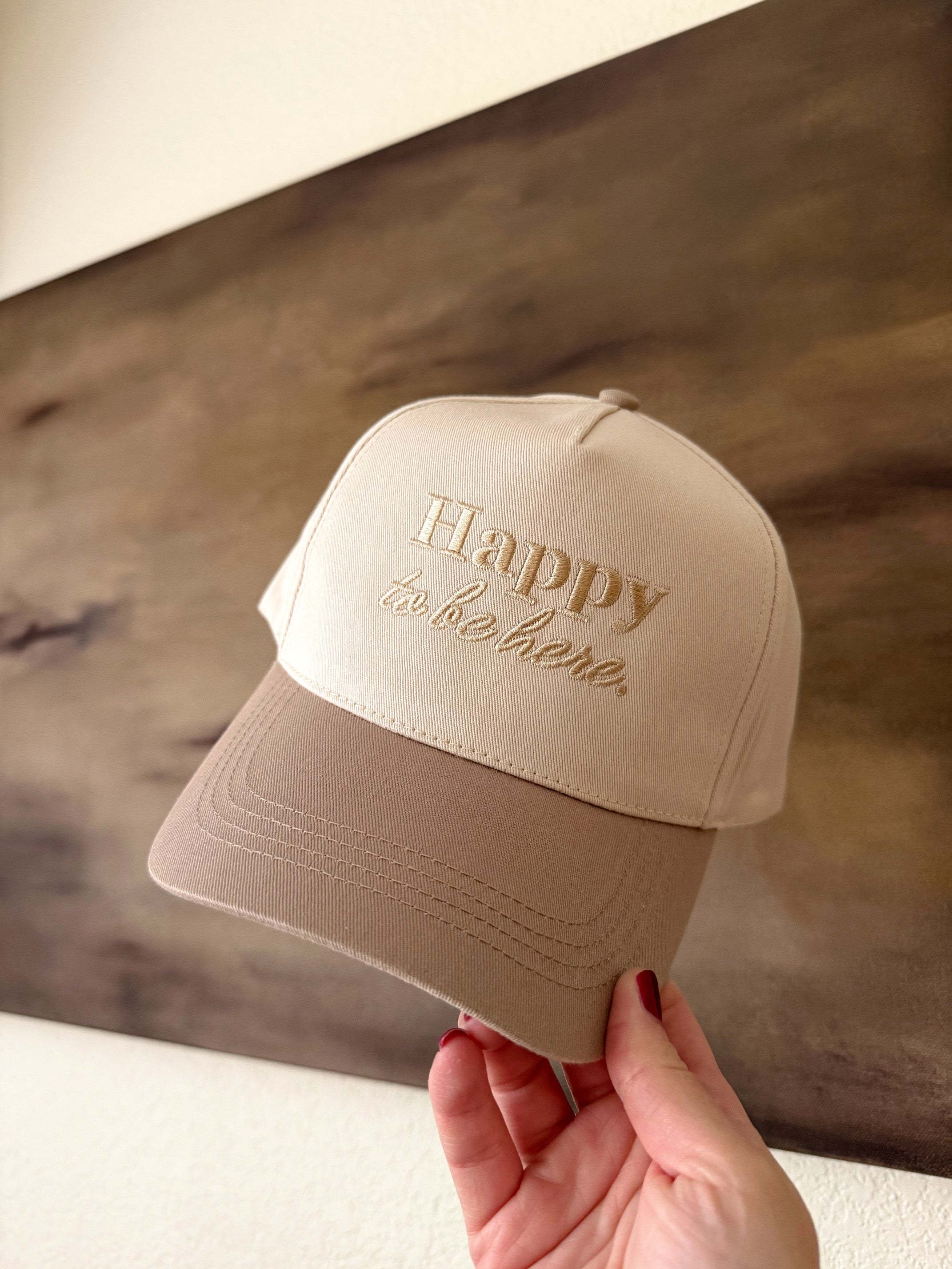 Happy to be here Structured Canvas Hat